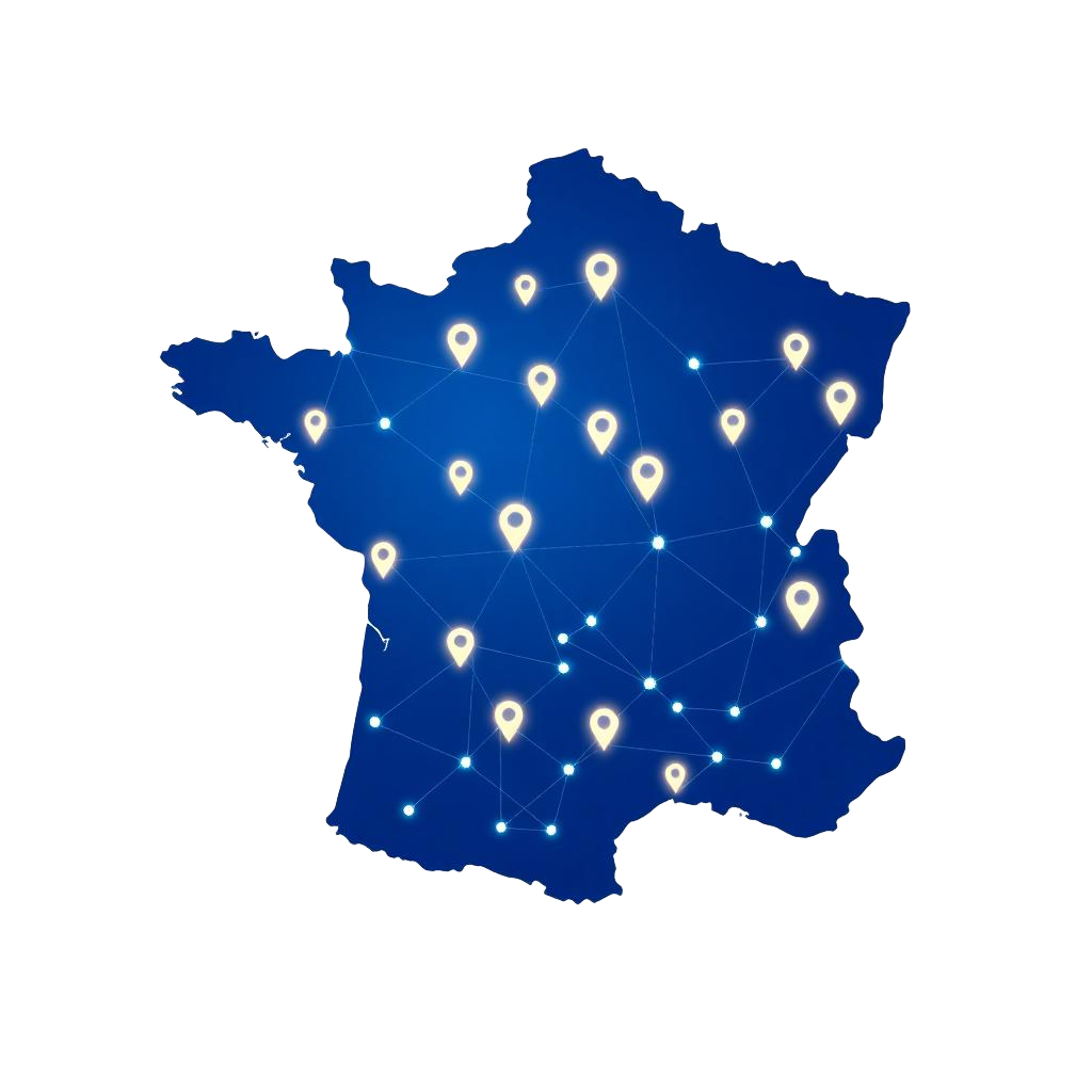 Carte de France de la couverture Traceur Auto GPS