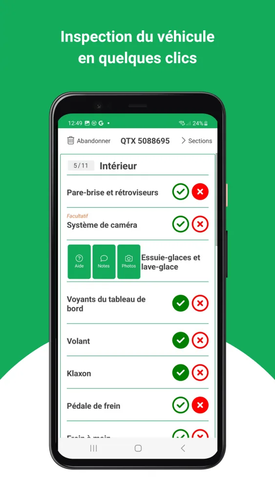 Capture d'écran de l'application mobile Android Traceur Auto GPS
